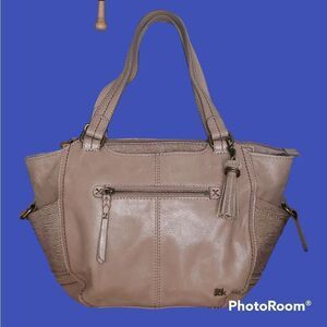 The Sak Champagne Sparkle Leather Shoulder Boho Hobo Handbag